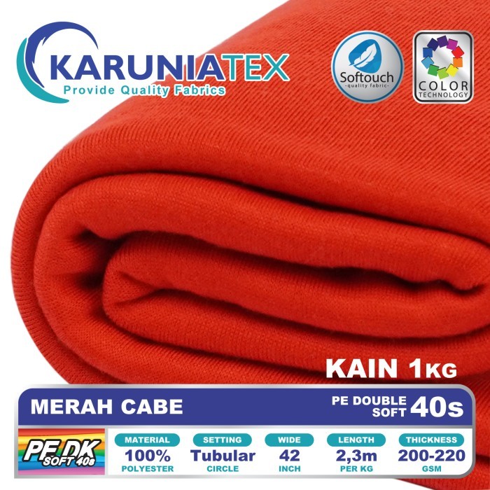 

Kain Kaos PE Double Soft Premium Kiloan Merah Cabe