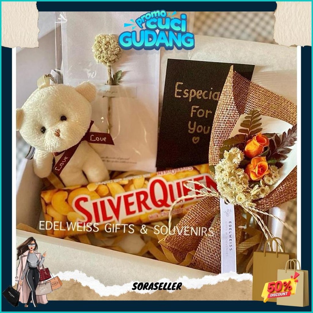 

Mini Hampers/ Rustic Gift Box / Hampers Dried Flowers / Bunga Kering Terlaris