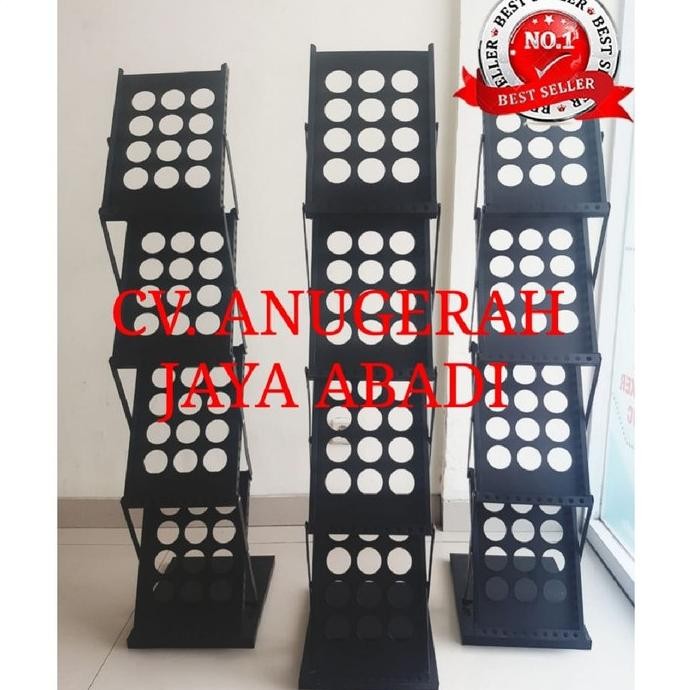 

Rak Susun Brosur Besi 4 Susun / Rak Display