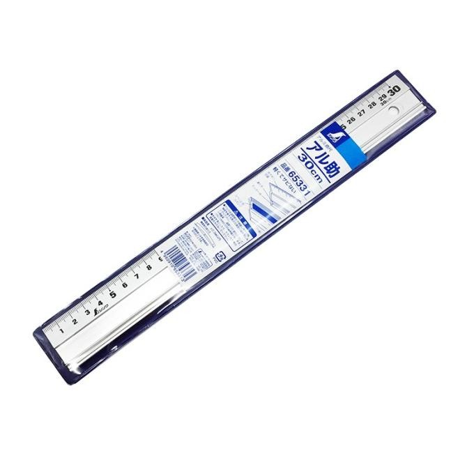 

SHINWA Ruler Aluminum Straight Arusuke With Rubber 300mm 30cm 65331