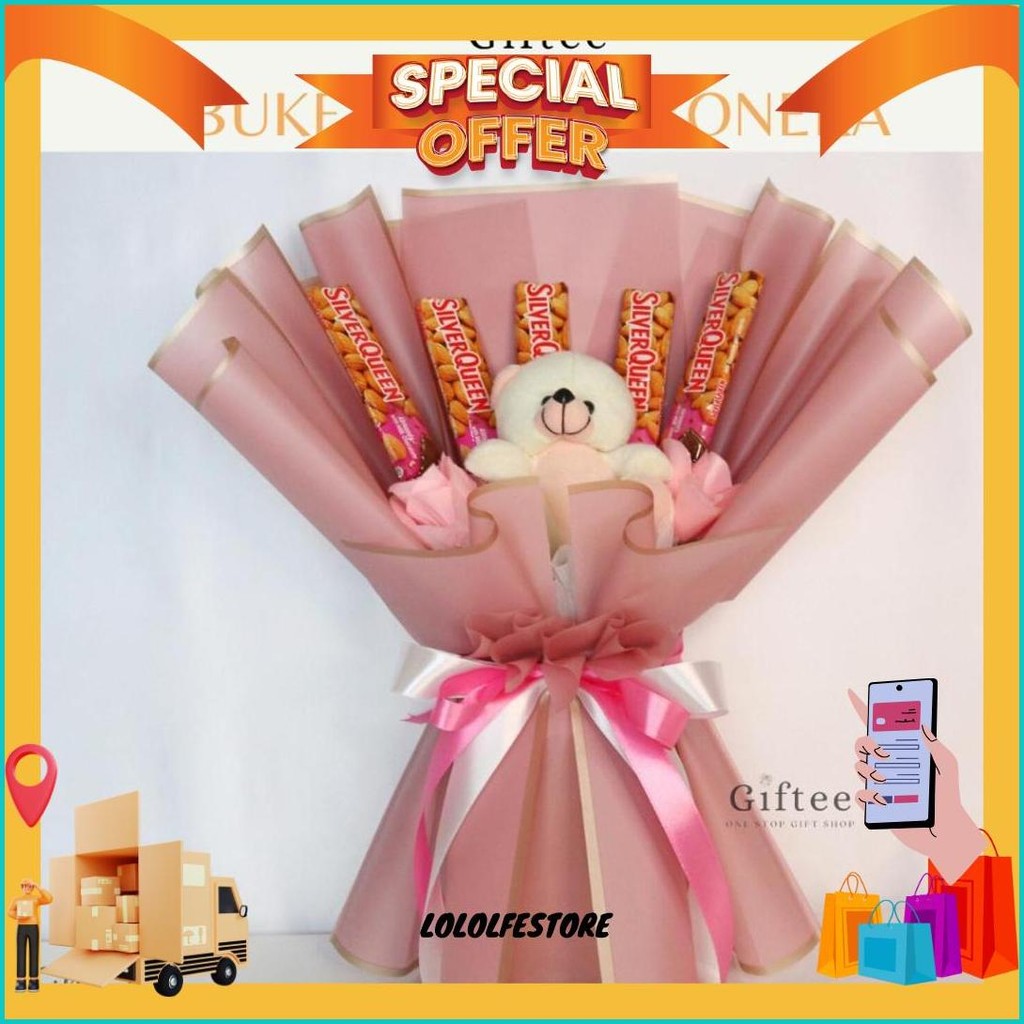 

Buket Coklat Boneka Amity Chocolate Bouquet Doll Medium Silver Queen Bucket Cokelat Bunga Flower Silverqueen Snack Murah Hampers Kado Hadiah Gift Wanita Cewek Ultah Ulang Tahun Birthday Graduation Wisuda Sidang Sempro Anniversary Valentine By Giftee Id