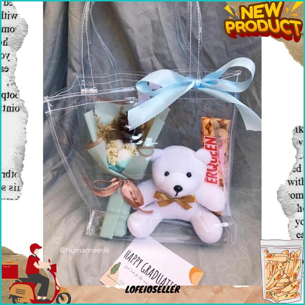 

[Ready] Hampers In Mika Bag Premium| Hampers | Hampers Tas Transparant Valentine Gift Ulang Tahun / Wisuda / Sempro | Kado Tas Buket Bunga Ulang Tahun Termurah Banget