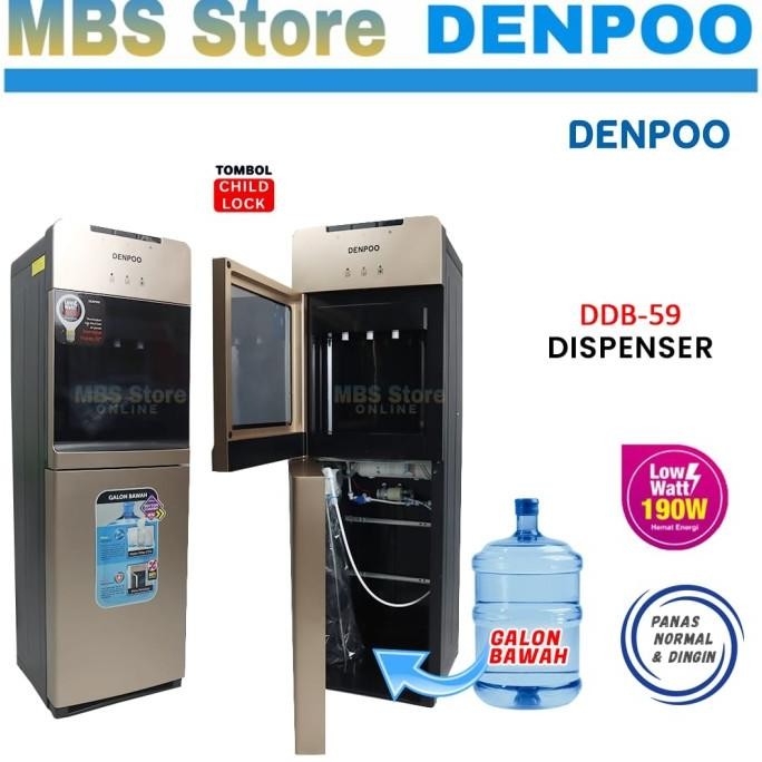 Dispenser Galon Bawah Aquazone Filter Denpoo Ddb59