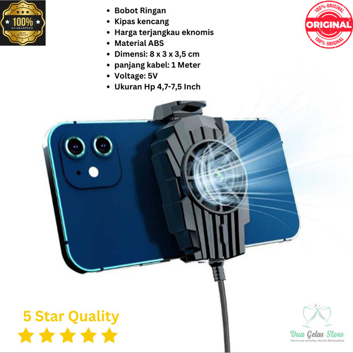 Cooling Fan Hp Cooling Pad Handphone Kipas Pendingin Cooler Hp Gaming