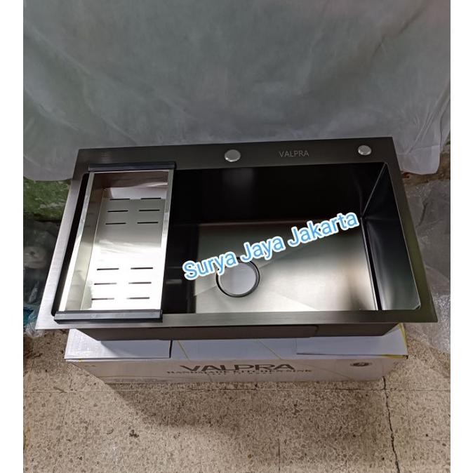 Kitchen sink stainless VALPRA 7545 Black / Kitchen sink valpra 7545 hitam