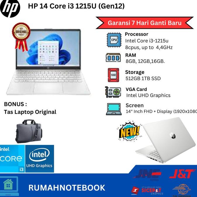 Laptop Baru Hp 14 Dq  Core I3 1115G4 (Gen11)