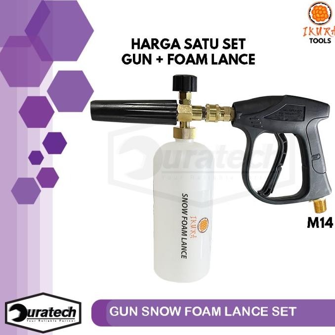 Gun Jet Cleaner Pendek Foam Lance Quick Release Stik Steam Cleaner