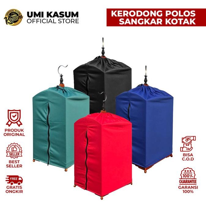 Kerodong Polos Sangkar Kotak Double Layer Umi Kasum | Krodong Kotak