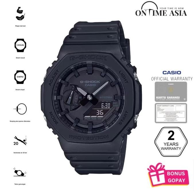 Casio G-Shock Ga-2100-1A1 Full Black Original
