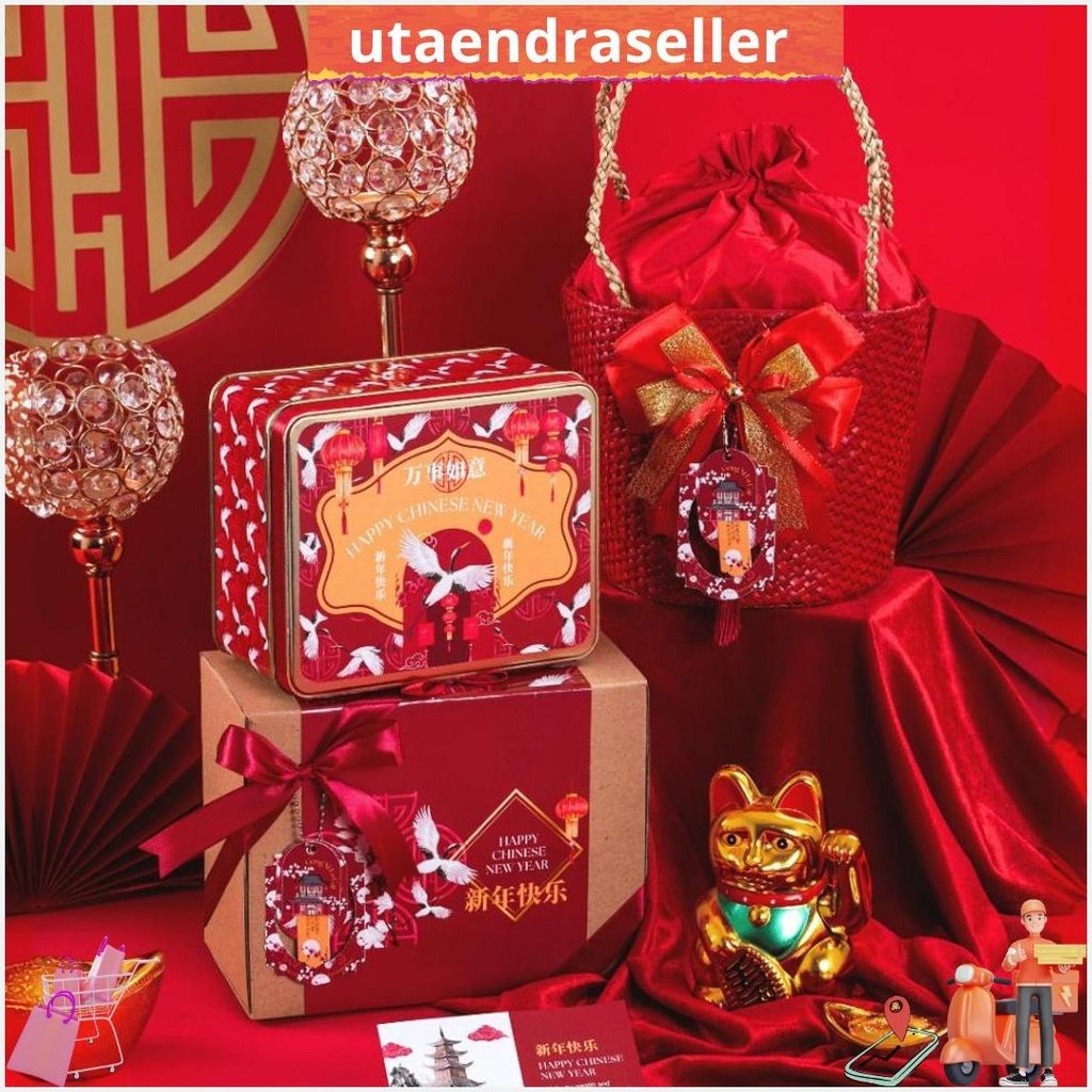 

Hampers Imlek 2025 | Chinese New Year Hampers Gift Box Kado Imlek Hampers Sincia Souvenir Kue Kering Parcel Cny Hadiah Chinese Kue Keranjang Lilin Permen Termurah Banget