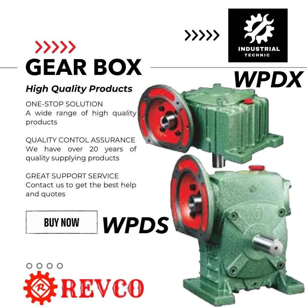 GEAR BOX REVCO WPDX / WPDS 100 WORM GEAR REDUCER RATIO 1:10-60/ GEARBOX WPA/ GEARBOX SPEED REDUCER W