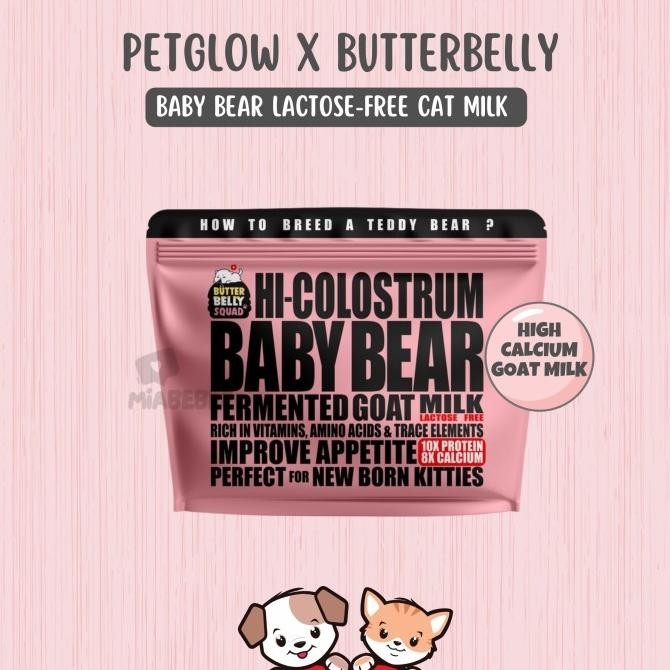 Petglow X Butterbelly Baby Bear Lactose Cat Milk/Susu Kucing
