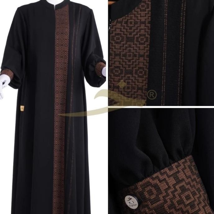 RAFHANAH Gamis JETBLACK - Khadijah Indonesia #ayranashwa