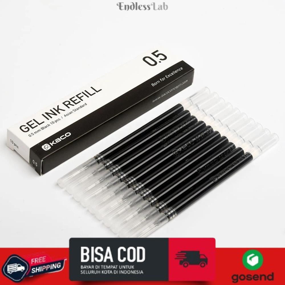 

Refill Isi Pulpen Gel Tinta Hitam 0.5mm for Kaco PURE 1 PCS - K1622