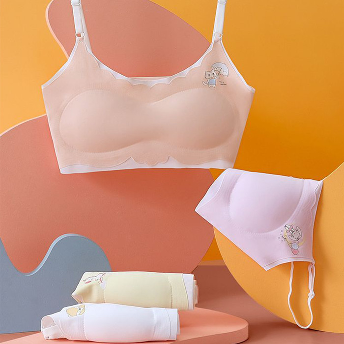 MINISET BRA REMAJA SEAMLES TANPA KAWAT ANAK SEKOLAH TANKTOP KOREA