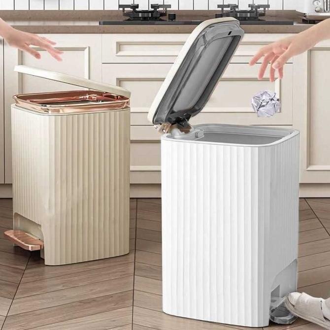 TEMPAT TONG SAMPAH PEDAL INJAK KAKI TONG SAMPAH DAPUR KAMAR MANDI INJAK PEDAL KAKI PRAKTIS TRASH BIN