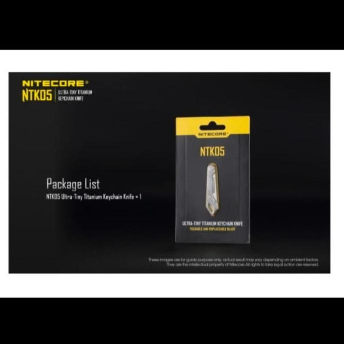 Nitecore NTK05 Mini Titanium Utility Keychain Knife Portabel EDC Terlaris