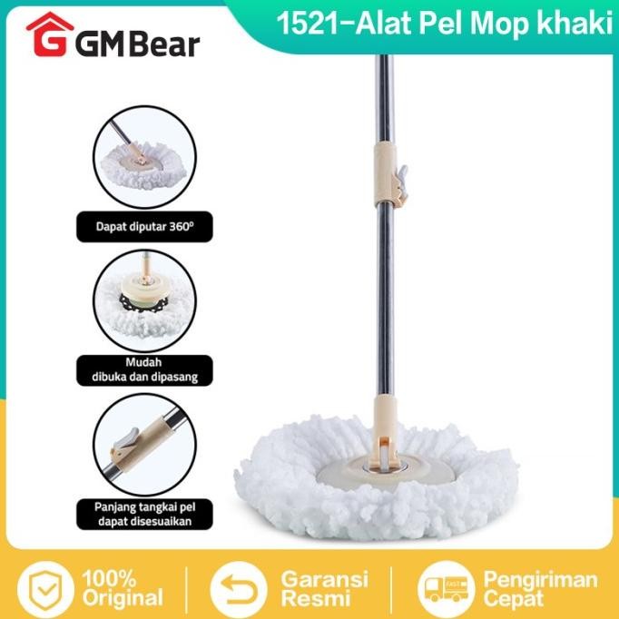 Gm Bear Tongkat Set + Kain Pel 1521 - Mop Stick Set With Headmop