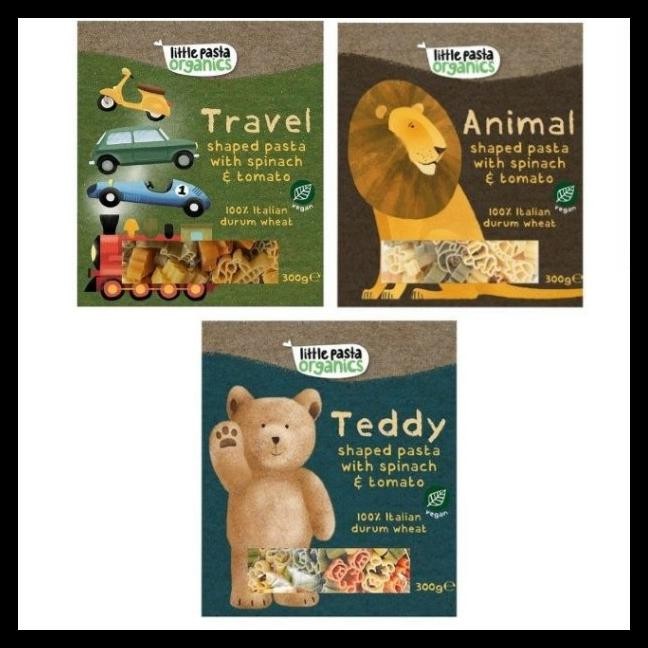 

terbaru !!! little pasta organics shaped pasta 300 gr / pasta organik ready