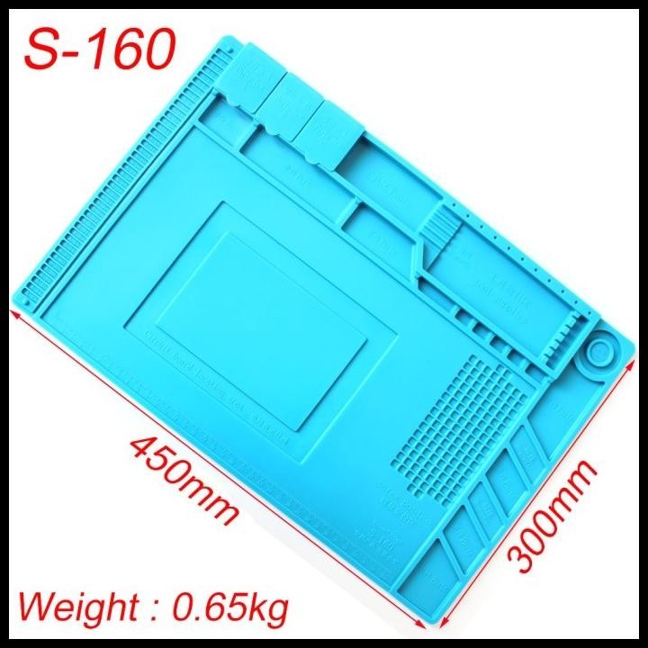 Promo Alas Meja Kerja Service Silicone Pad Matras Solder Tahan Panas S160 Good Quality