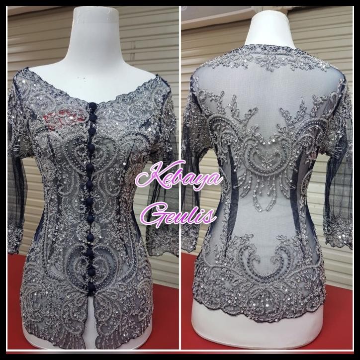 Set Kebaya Pesta Kebaya Payet Kebaya Silver Modern Bisa Cod Best Seller