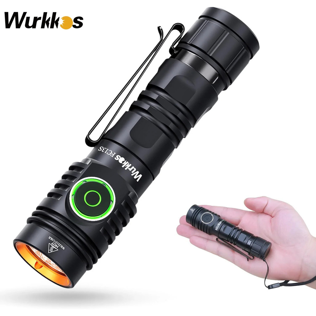 Senter Wurkkos FC13 3500 Lumens USB-C dengan RGB AUX Button Anduril 2.0