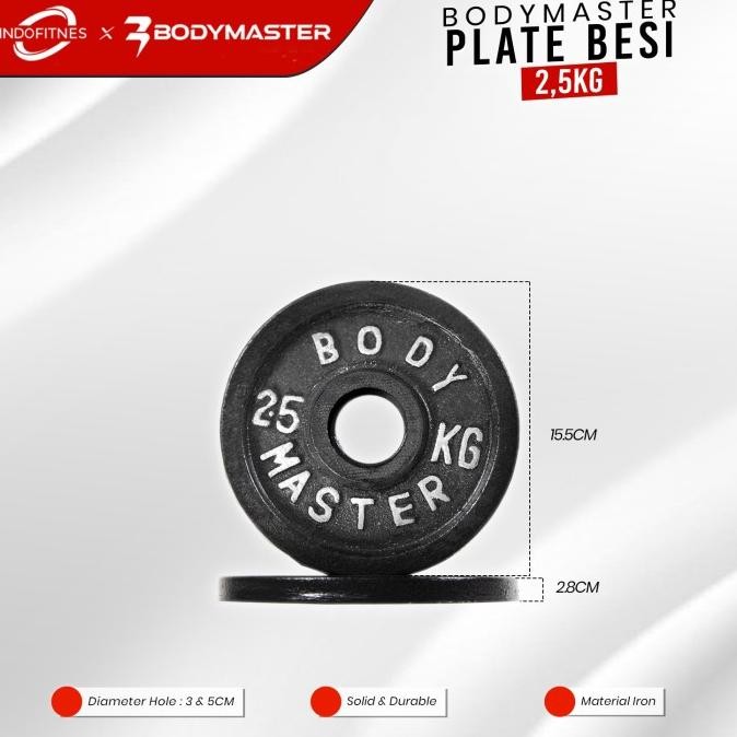 Bodymaster [2,5Kg] Plate Dumbell Besi Beban Barbell Dambel Dumbel