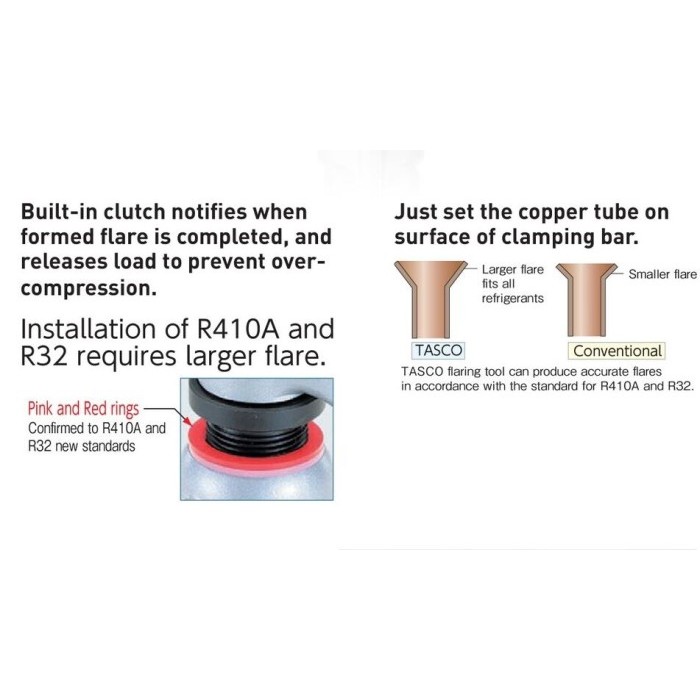 PROMO TASCO FLARING TOOL KIT TA55NBT-2E ALAT FLARING NIPPLE NEPEL AC MURAH
