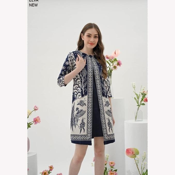 Elva Dress Super Jumbo - Dress Batik Jumbo Wanita Terusan Wanita