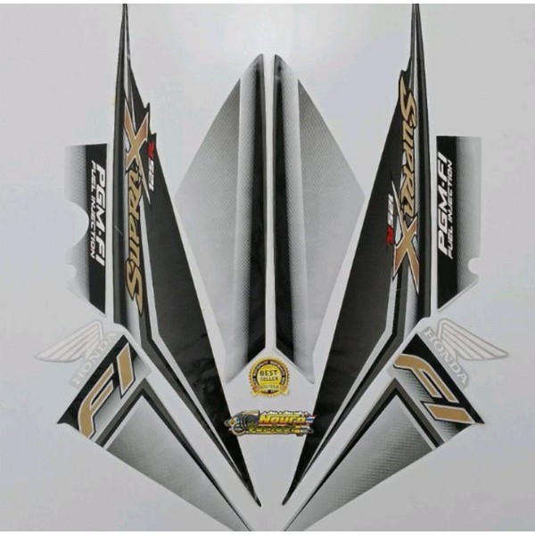 Striping Honda Supra X 125 R 2009 2010 Pgm Fi Body Hitam List Standar Barang Langka