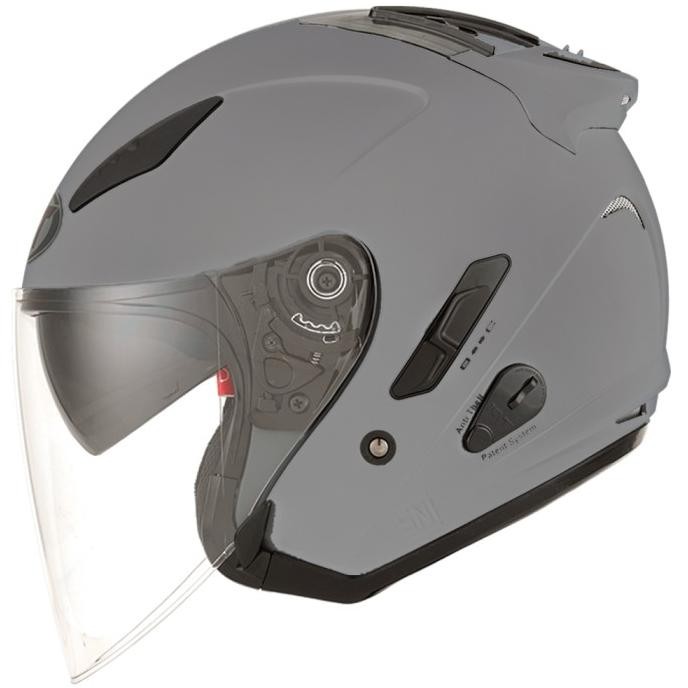 Helm Kyt Galaxy Flat R Solid - Gorilla Grey Glossy