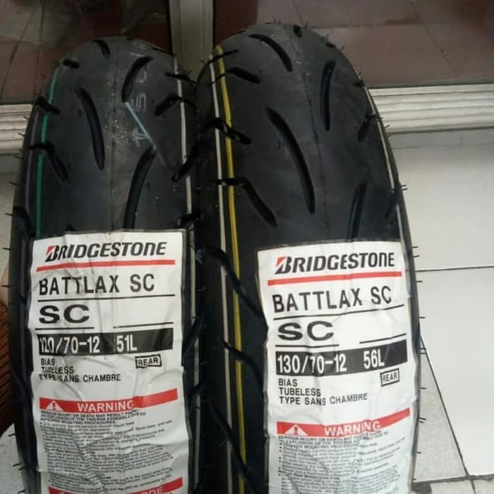Ban Bridgestone Battlax SC 120/70 - 12 & 130/70 -12 Vespa Scoopy Z125