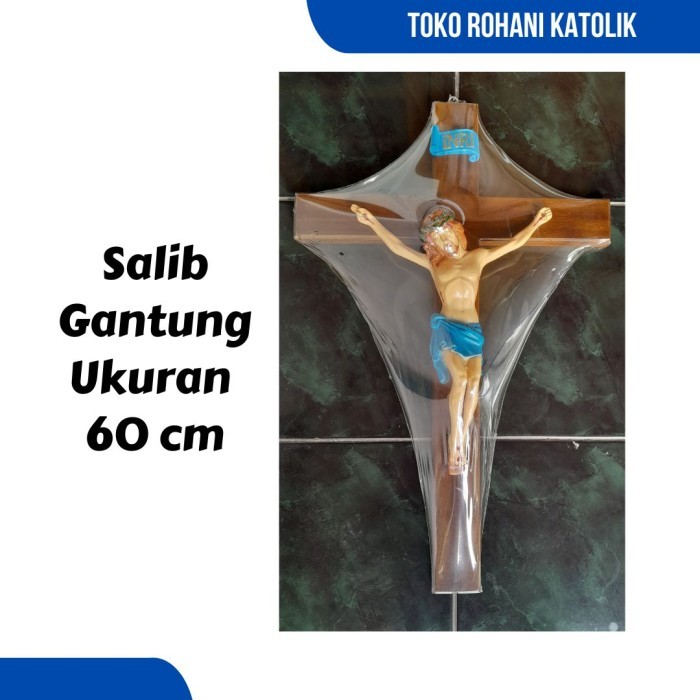 Salib Gantung Katolik 60 Cm / Salib Gantung Besar /Salib Dinding Besar