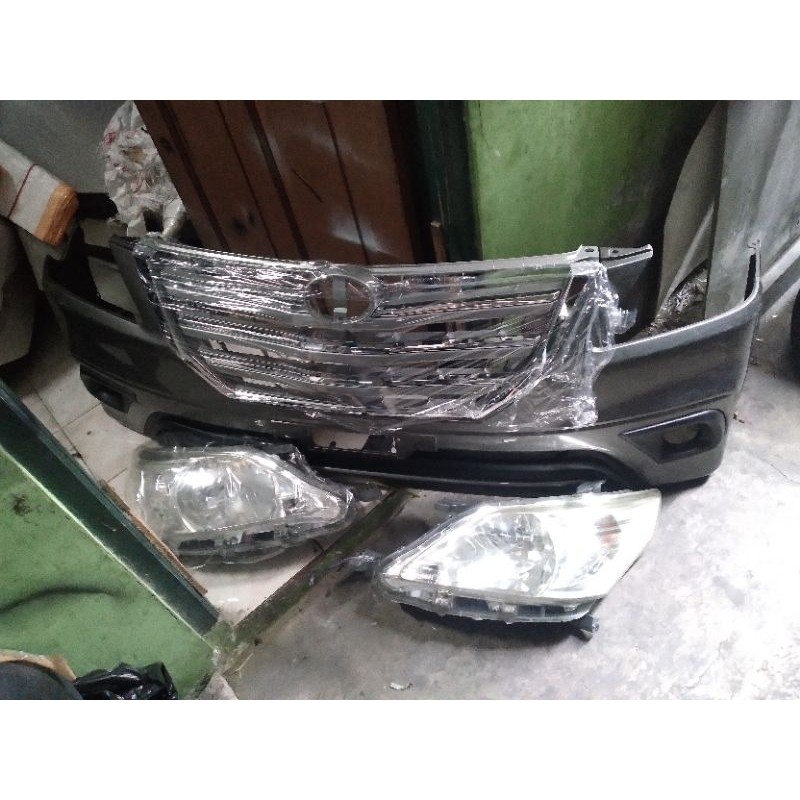 Bemper depan set grill + headlamp kiri kanan inova 2015 komplit original