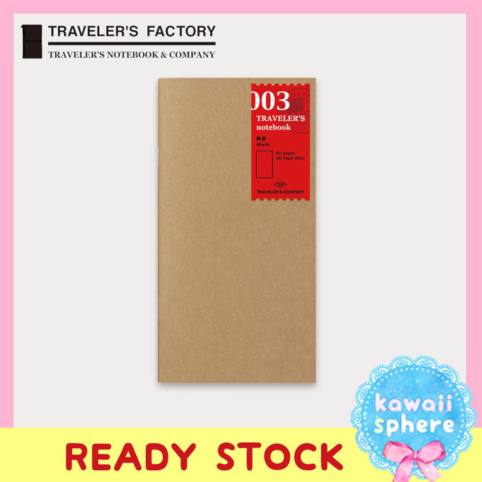 

Ready Travelers Notebook Refill 003 Blank (Polos) Regular Size