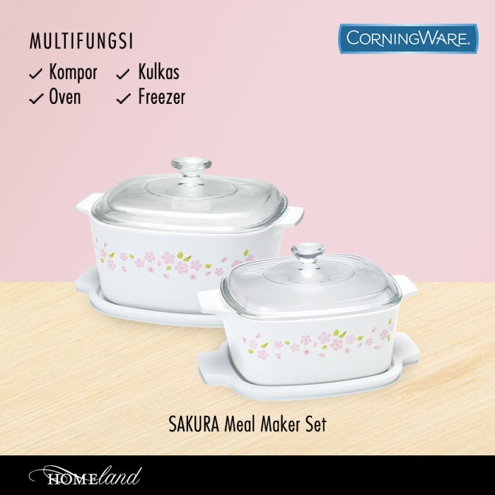Corningware Sakura Casserole / Panci Kaca