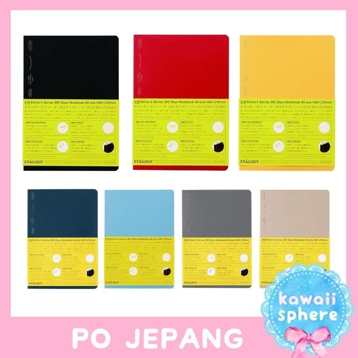 

Ready Stalogy 365 Day Notebook A5 /B5 /A6/B6 Reg /Limited Edition Colors