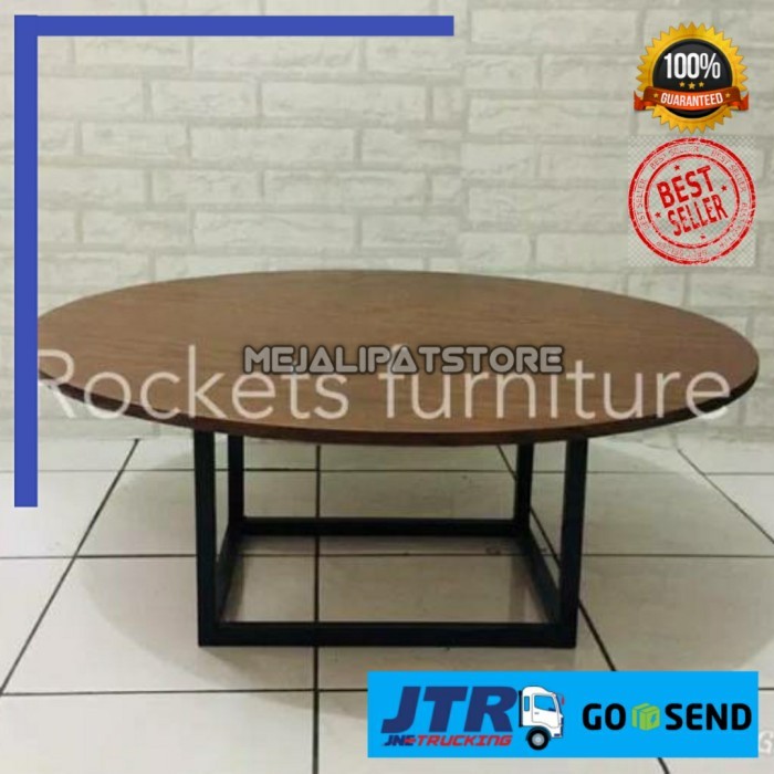 Meja Lesehan Bulat Diameter 60Cm Meja Kopi Meja CafeMeja Samping