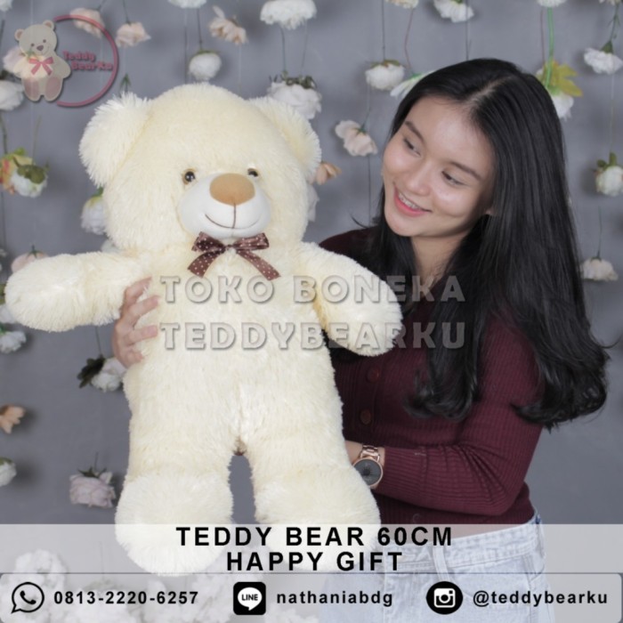 

TERMURAH! BONEKA BERUANG TEDDY BEAR XL 60CM MALL HAPPY GIFT