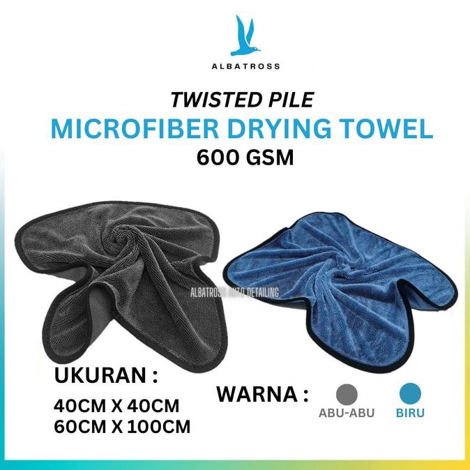 Kain Microfiber Drying Towel Twisted Pile 600GSM - Handuk Pengering