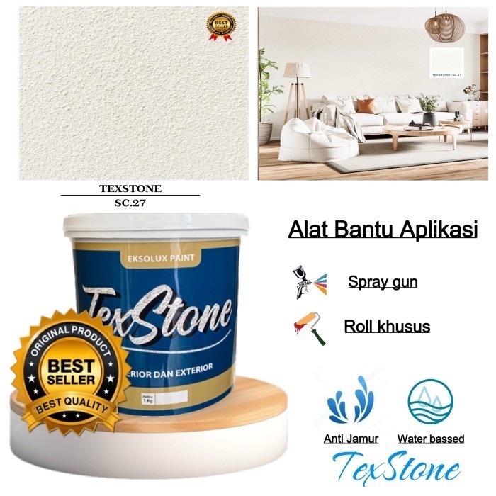 cat tekstur dinding kamprot-cat dinding kamprot-cat motif kamprot kemasan 25 kg kode warna off white