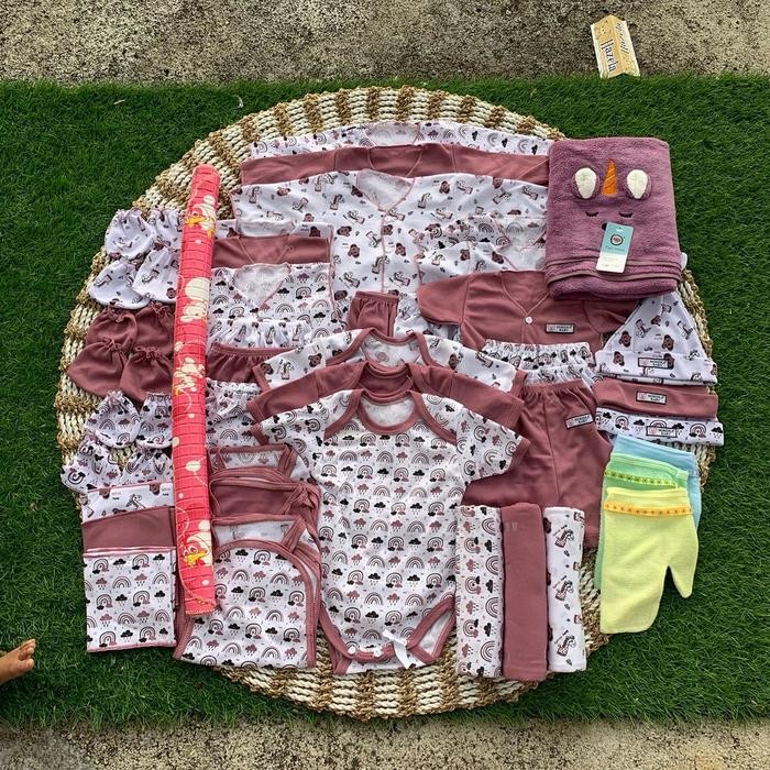 

44PCS PAKET LAHIRAN NEWBORN LENGKAP SERI WARNA NAVY BONEKA