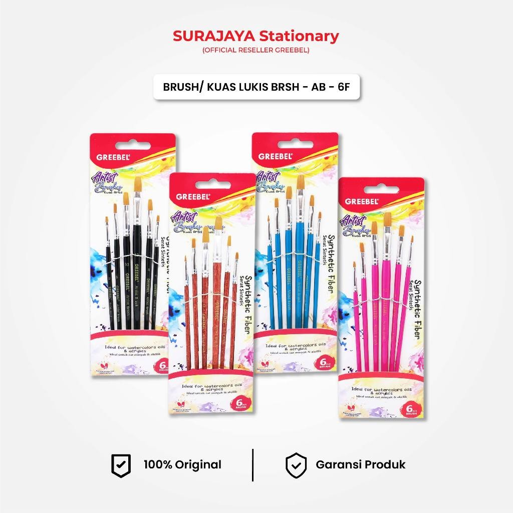 

GREEBEL Kuas Lukis Brush Paint Set / Kuas Melukis (AB-6F)