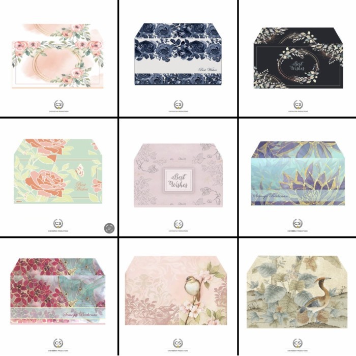 

TERMURAH Amplop custom Angpao Envelope Motifbunga