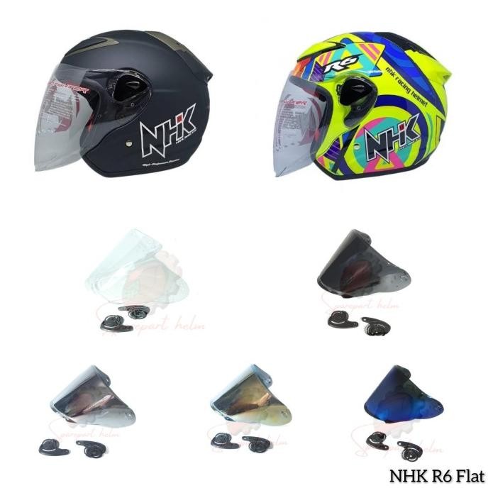 Kaca Helm Flat / Datar Visor Nhk R6 Flat Visor Nhk R6 Original