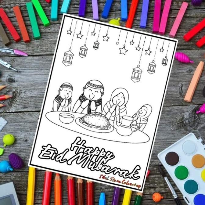 

Mubarak| Kertas Mewarnai Gambar Anak Tema Hari Raya Idul Fitri - Kertas