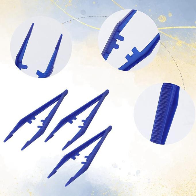 

ARF 50Pcs Plastic Tweezers, Practical Craft Tweezers Plastic Forceps Crafting Tool for Kids Home School DIY Crafts