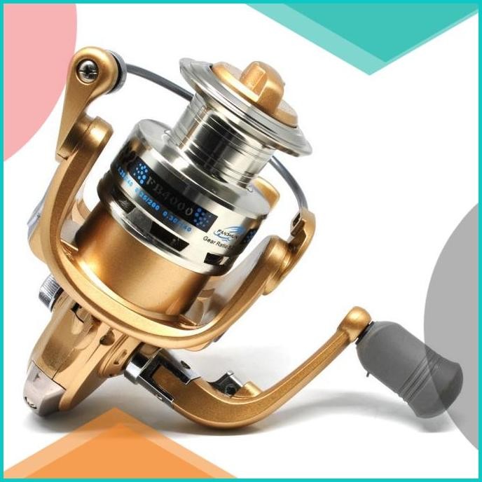 Gulungan Pancing FB5000 Metal Fishing Spinning Reel 10 BB-Golden 07D35