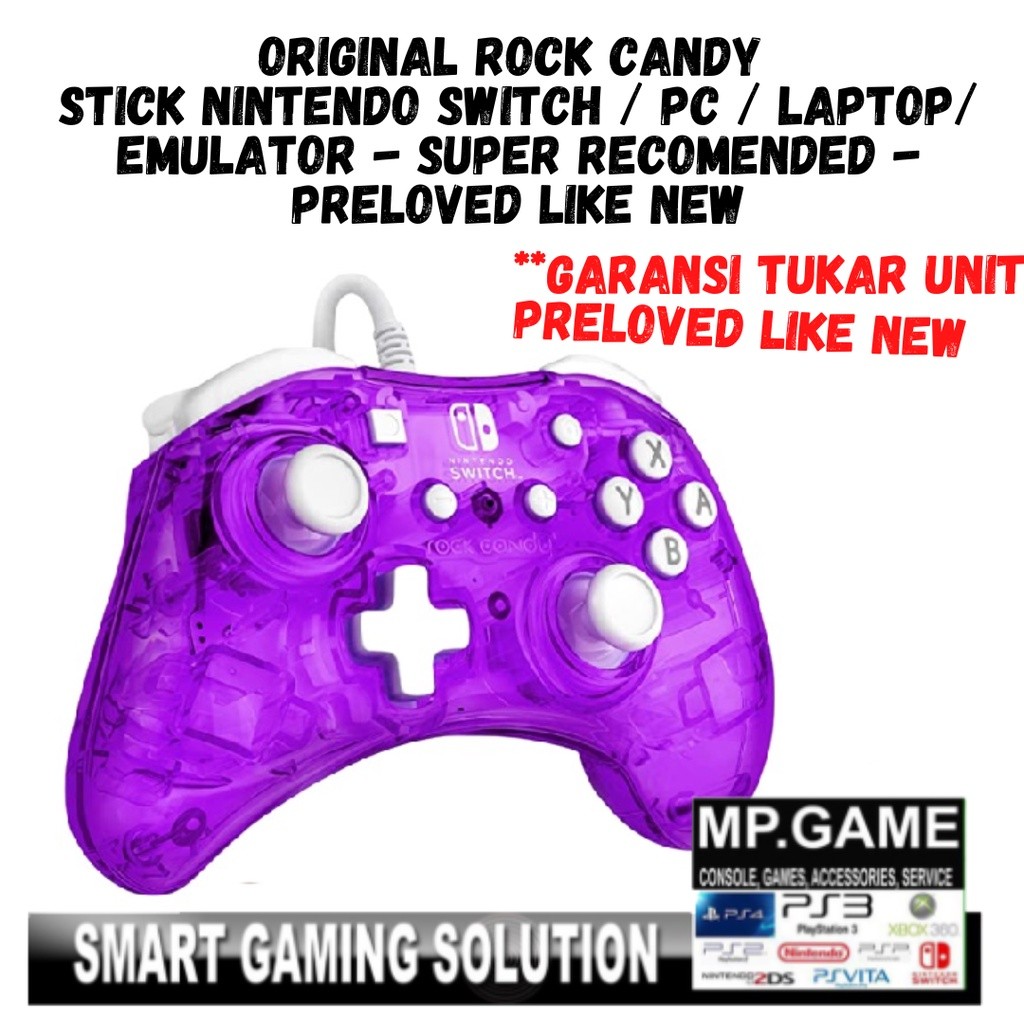 Rock Candy Original Stik Switch Laptop PC Wired Joystick Gamepad