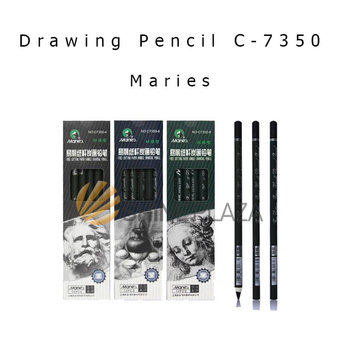 

MARIES PAPER HANDLE CHARCOAL PENCIL C7350 SKETCH PENSIL KAYU SKETSA